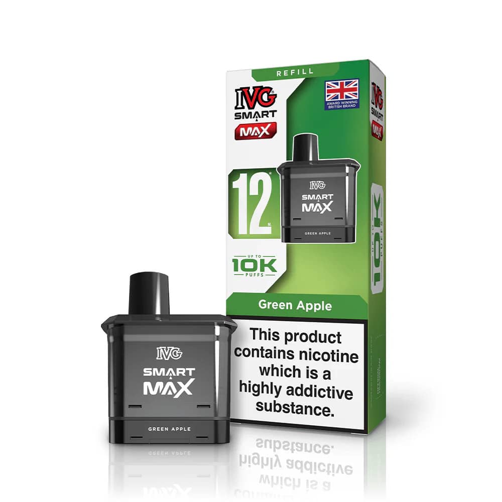 IVG Smart Max 10k Pods Pack of 5 | Refill Containers Green Apple