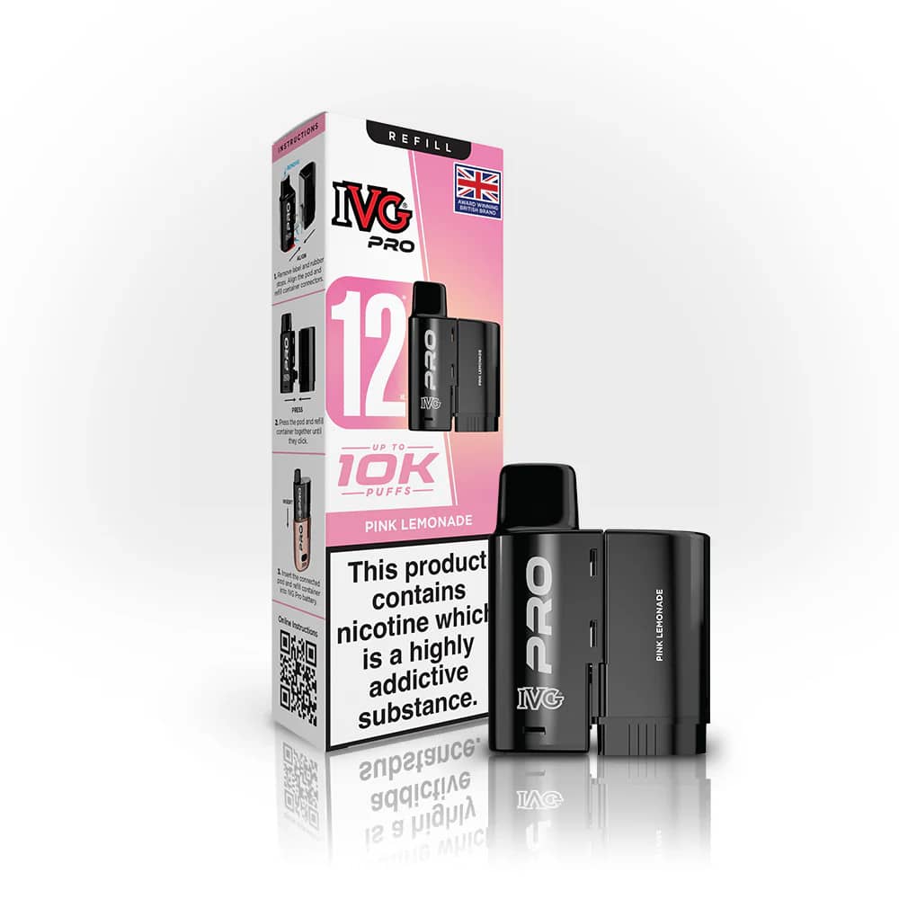 IVG Pro 10K Pods Pack of 5 | Refill Containers Pink Lemonade