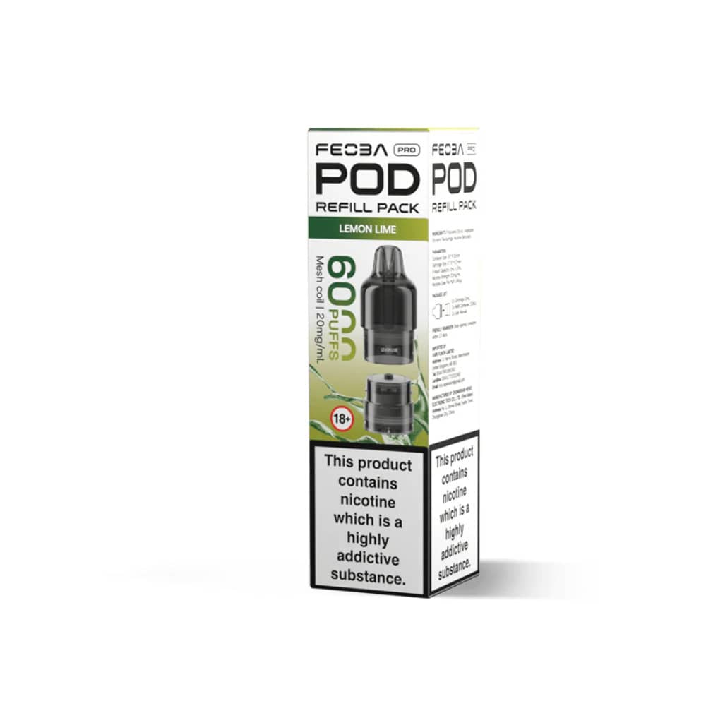 Feoba Pro Plus 6000 Pods Pack of 5 Lemon Lime