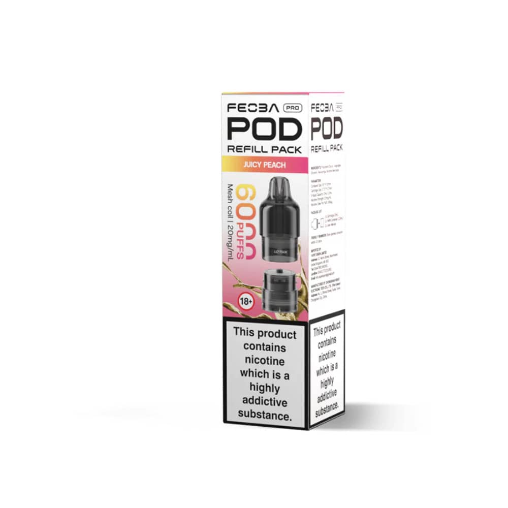 Feoba Pro Plus 6000 Pods Pack of 5 Juicy Peach