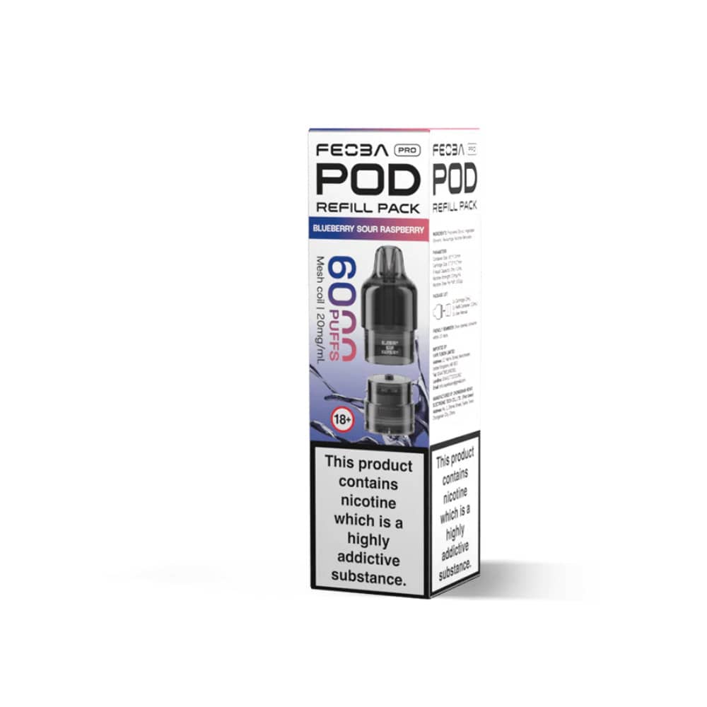 Feoba Pro Plus 6000 Pods Pack of 5 Blueberry Sour Raspberry