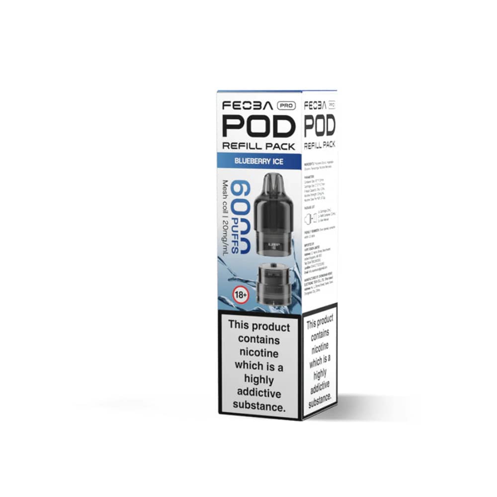 Feoba Pro Plus 6000 Pods Pack of 5 Blueberry Ice