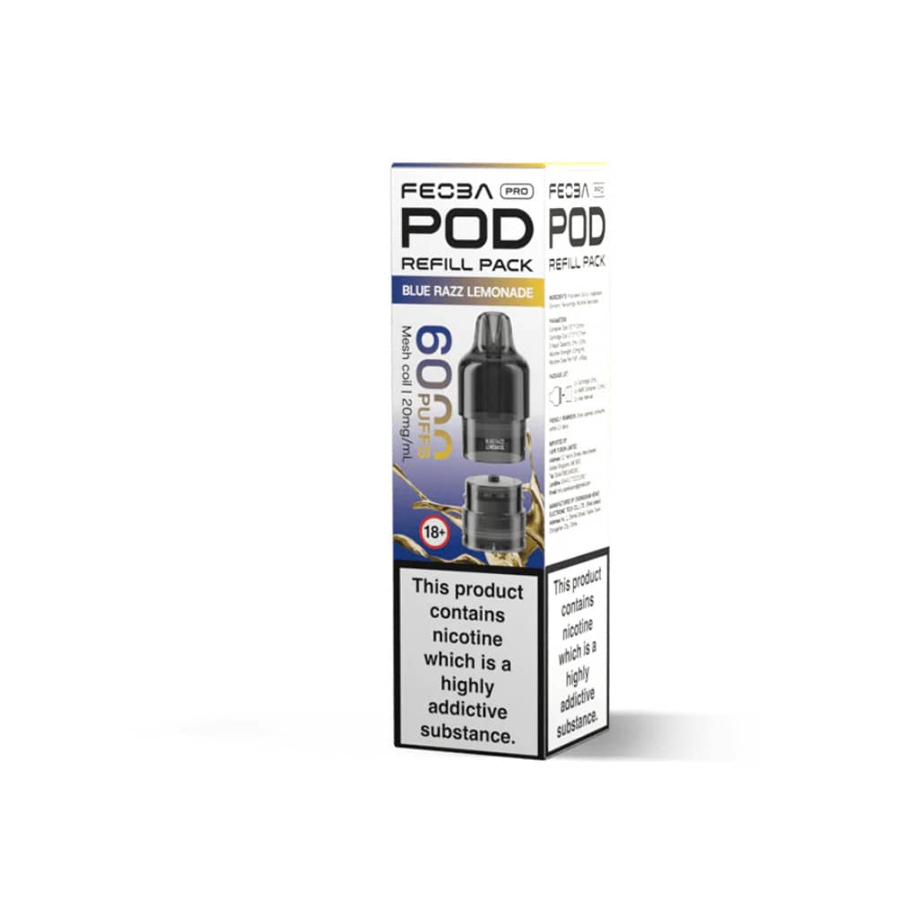 Feoba Pro Plus 6000 Pods Pack of 5 Blue Razz Lemonade