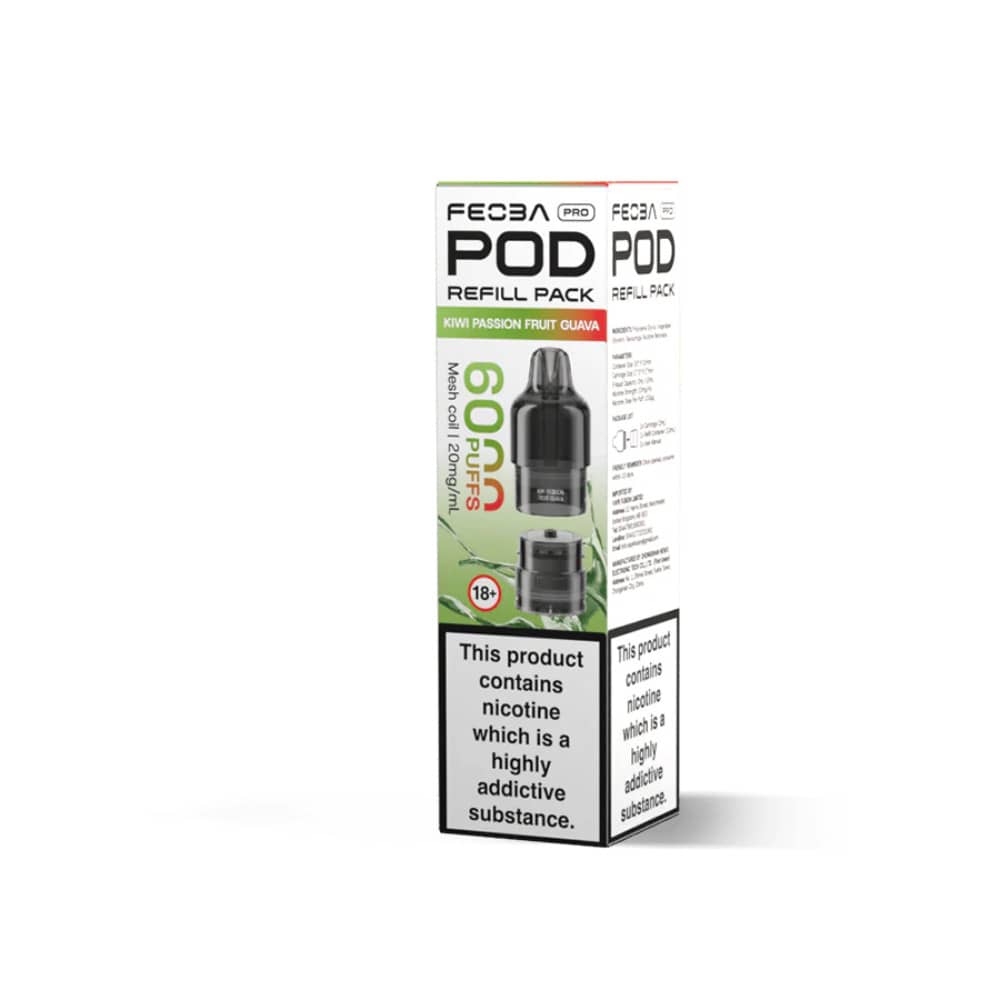Feoba Pro Plus 6000 Pods Pack of 5 Kiwi Passionfruit Guava
