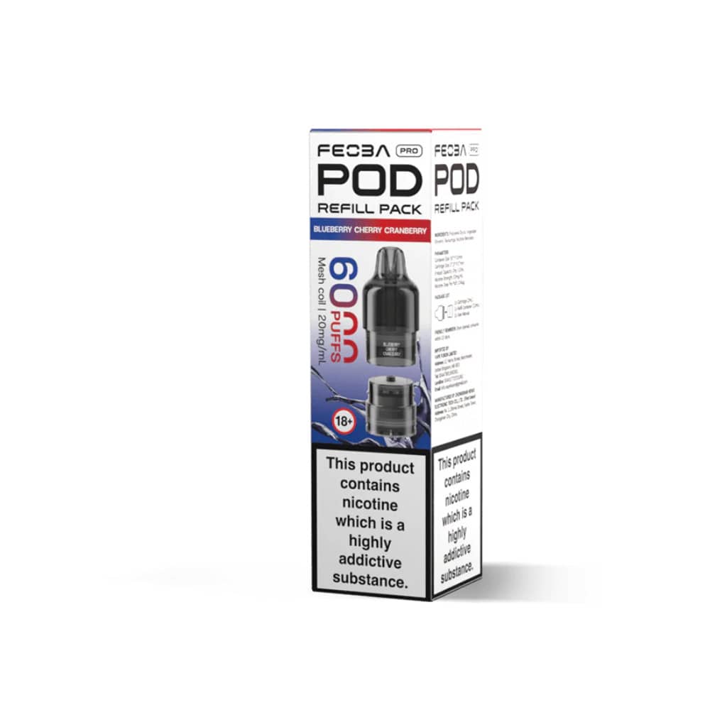 Feoba Pro Plus 6000 Pods Pack of 5 Blueberry Cherry Cranberry
