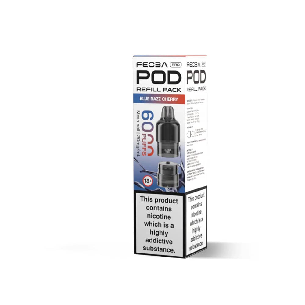 Feoba Pro Plus 6000 Pods Pack of 5 Blue Razz Cherry