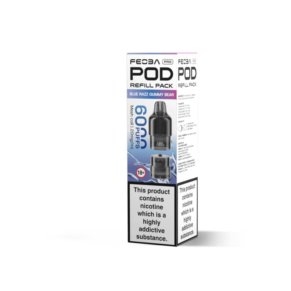 Feoba Pro Plus 6000 Pods Pack of 5 Blue Razz Gummy Bear