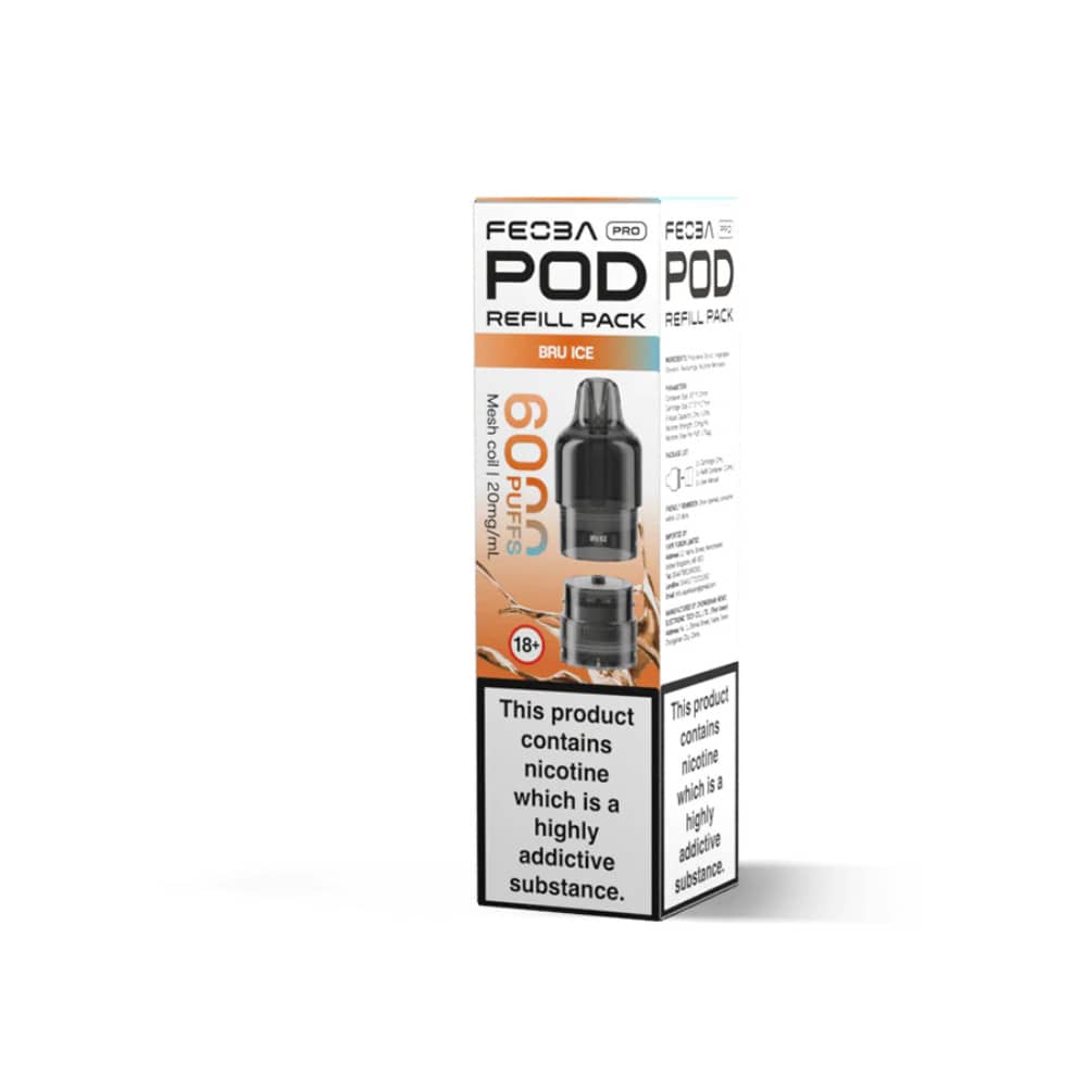 Feoba Pro Plus 6000 Pods Pack of 5 Bru Ice