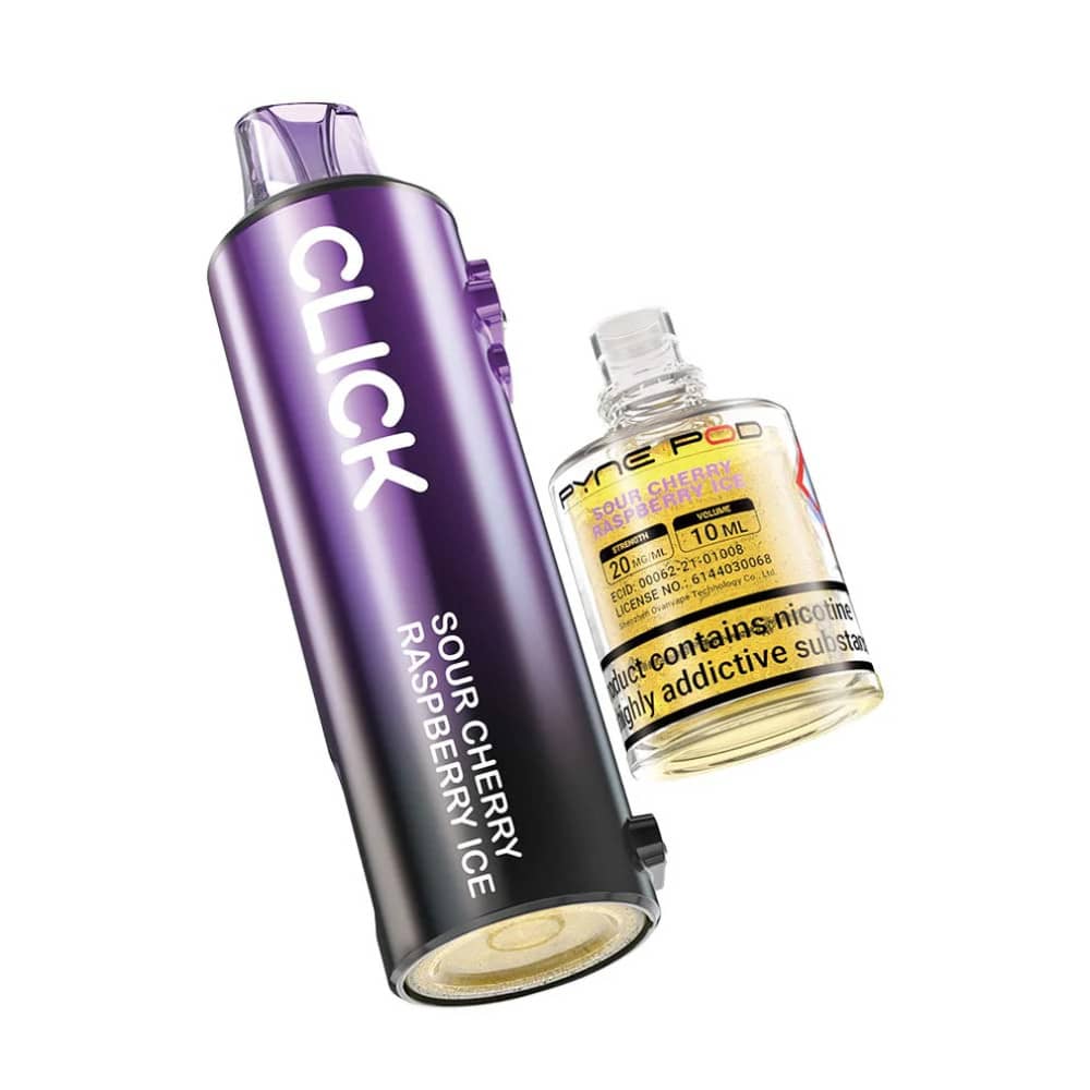 Pyne Pod Click 50k Pods Pack of 5 Sour Cherry Raspberry Ice