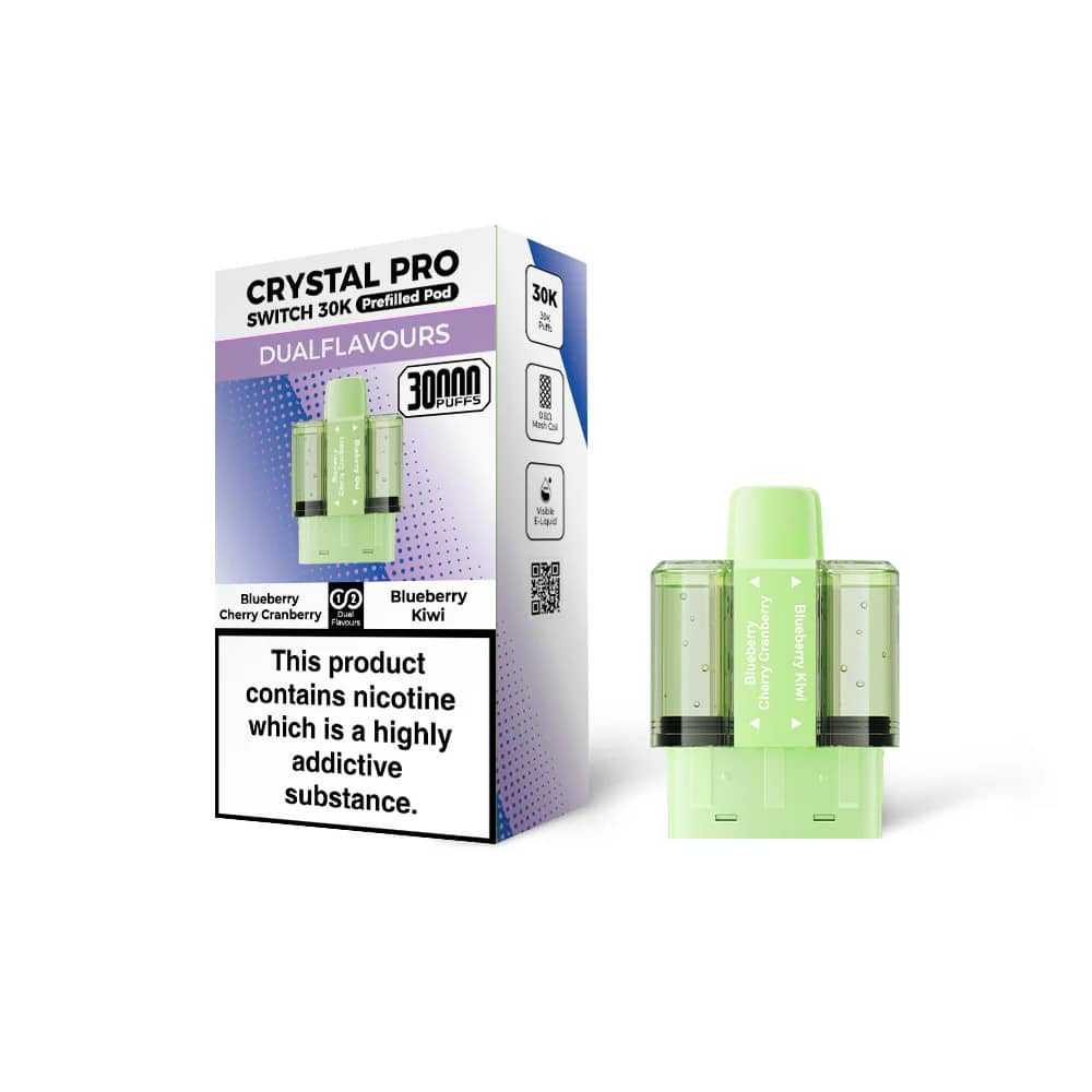 Crystal Pro Switch 30k Pods Pack of 5 Blueberry Cherry Cranberry / Blueberry Kiwi