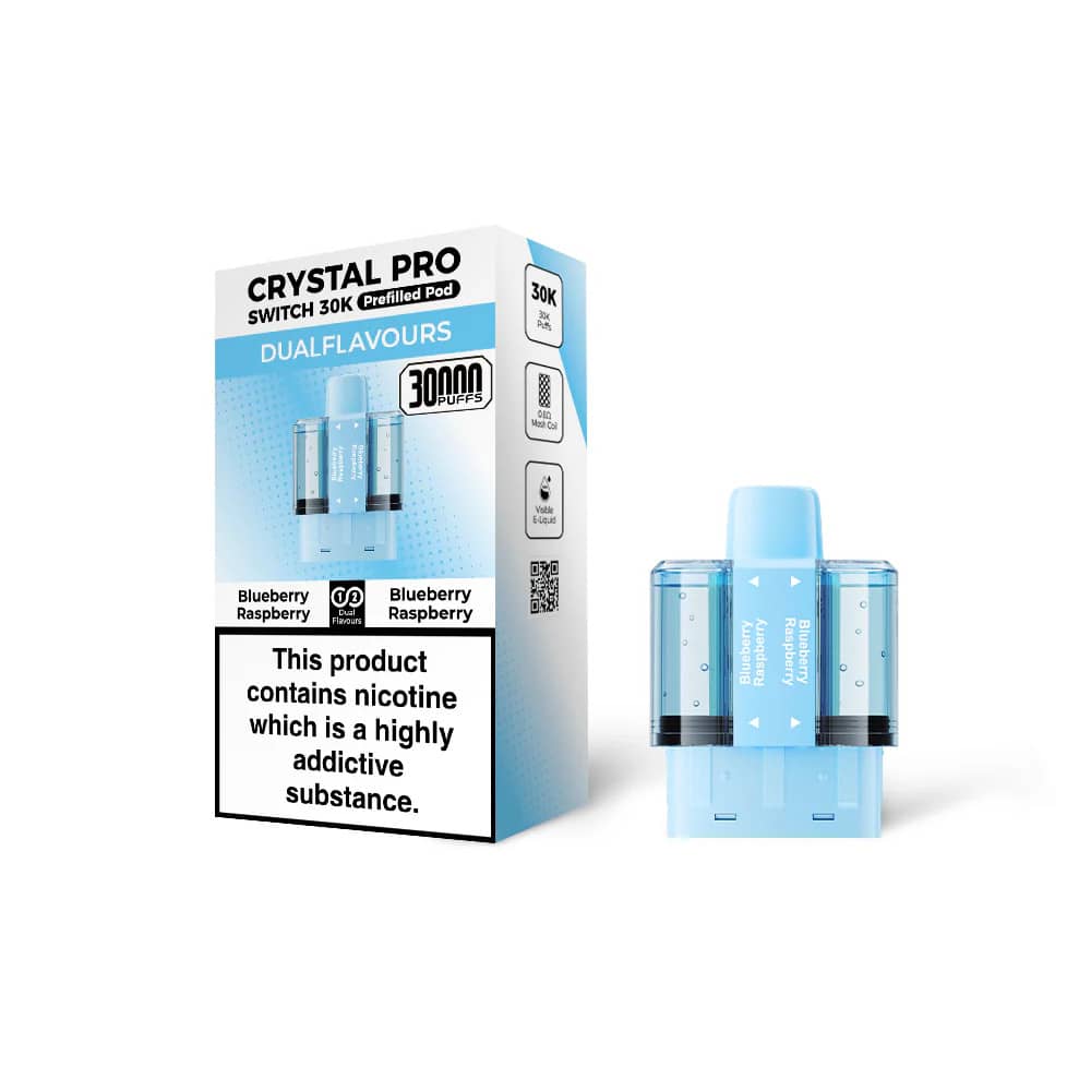 Crystal Pro Switch 30k Pods Pack of 5 Blueberry Raspberry