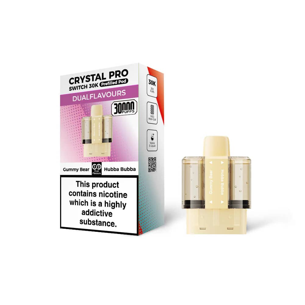 Crystal Pro Switch 30k Pods Pack of 5 Gummy Bear / Hubba Bubba