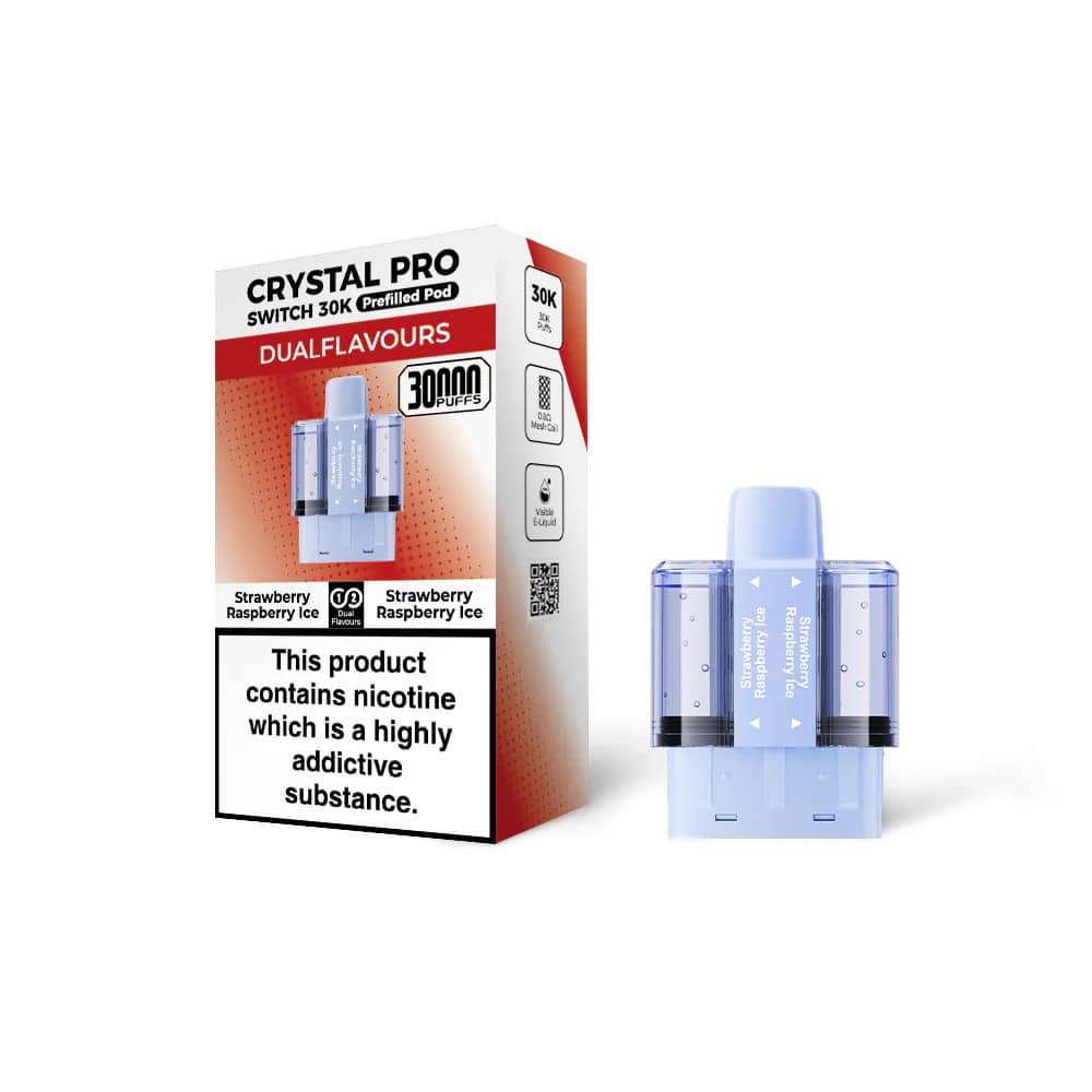 Crystal Pro Switch 30k Pods Pack of 5 Strawberry Raspberry Ice