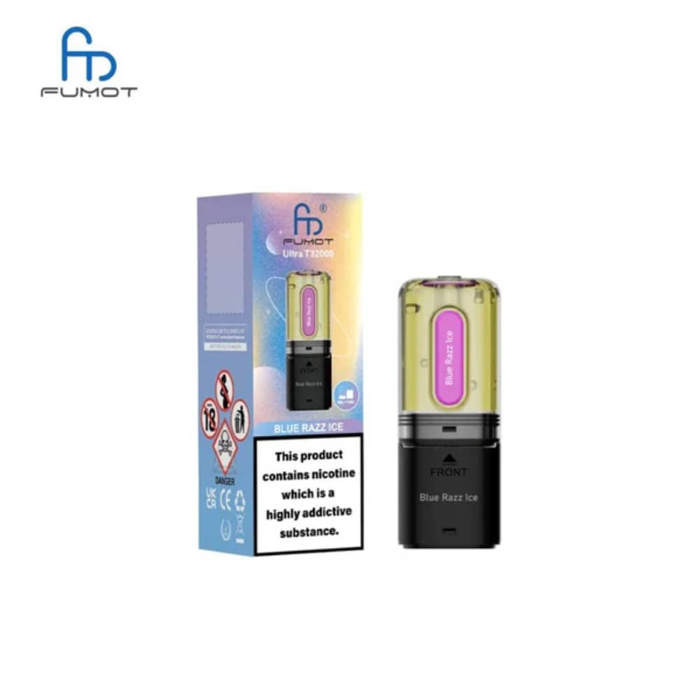 RandM Fumot T32000 Ultra Pods Pack of 5 Blue Razz Ice