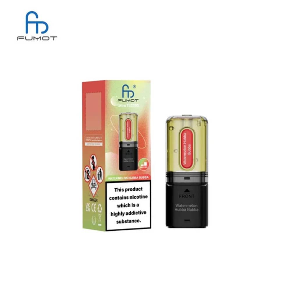 RandM Fumot T32000 Ultra Pods Pack of 5 Watermelon Hubbla Bubbla