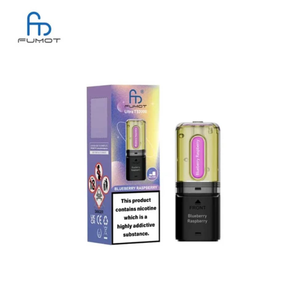 RandM Fumot T32000 Ultra Pods Pack of 5 Blueberry Raspberry