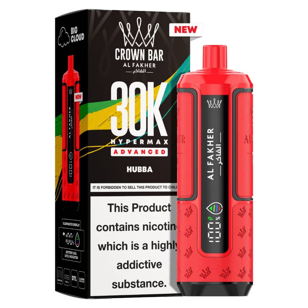 Al Fakher 30k Hypermax Prefilled Pod Kit Box of 5 Hubba