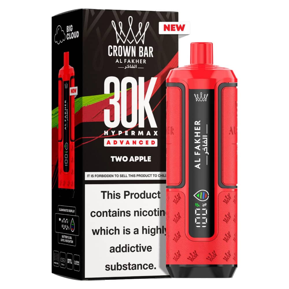 Al Fakher 30k Hypermax Prefilled Pod Kit Box of 5 Two Apple