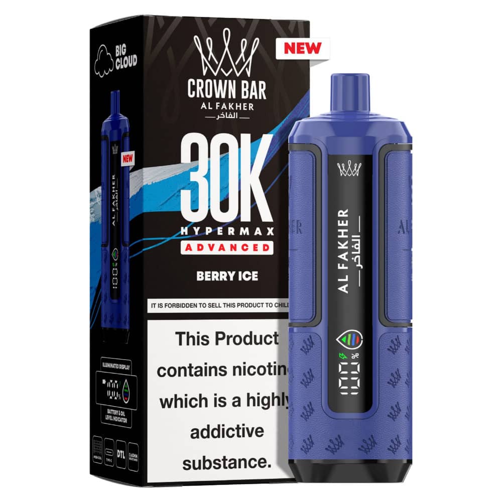 Al Fakher 30k Hypermax Prefilled Pod Kit Box of 5 Berry Ice