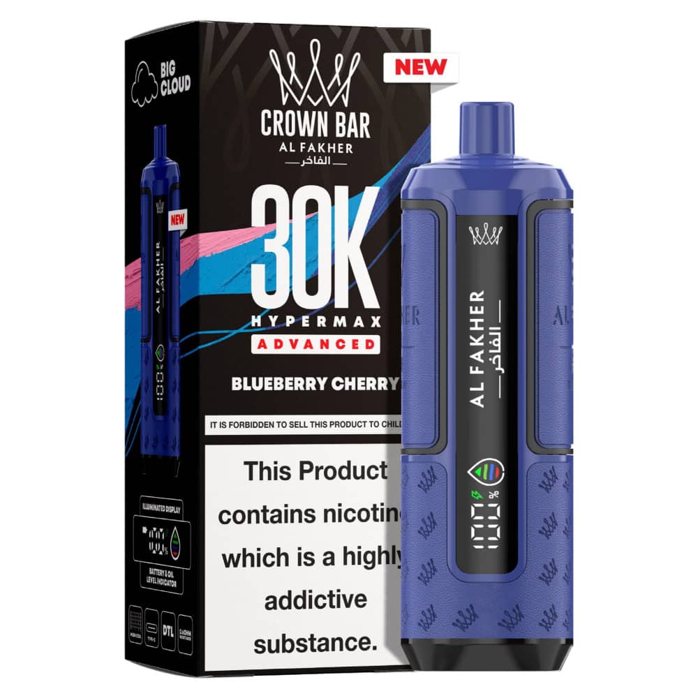 Al Fakher 30k Hypermax Prefilled Pod Kit Box of 5 Blueberry Cherry