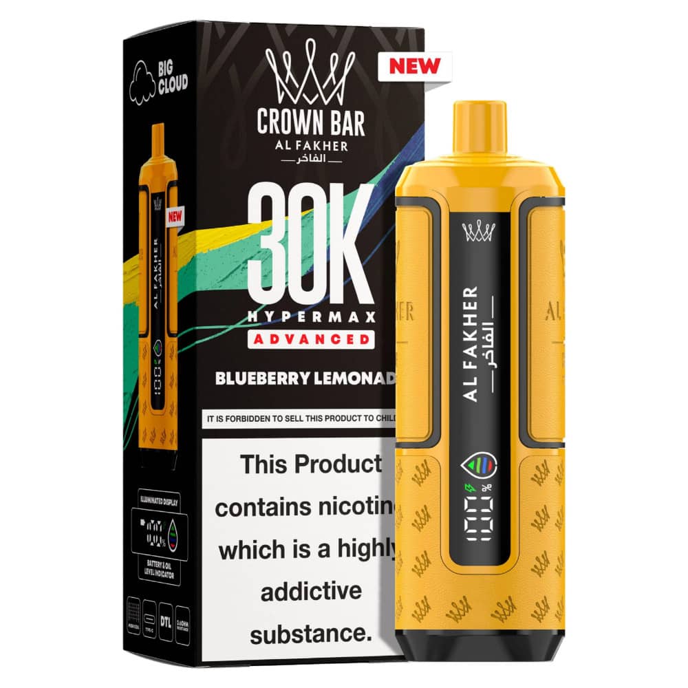 Al Fakher 30k Hypermax Prefilled Pod Kit Box of 5 Blueberry Lemonade