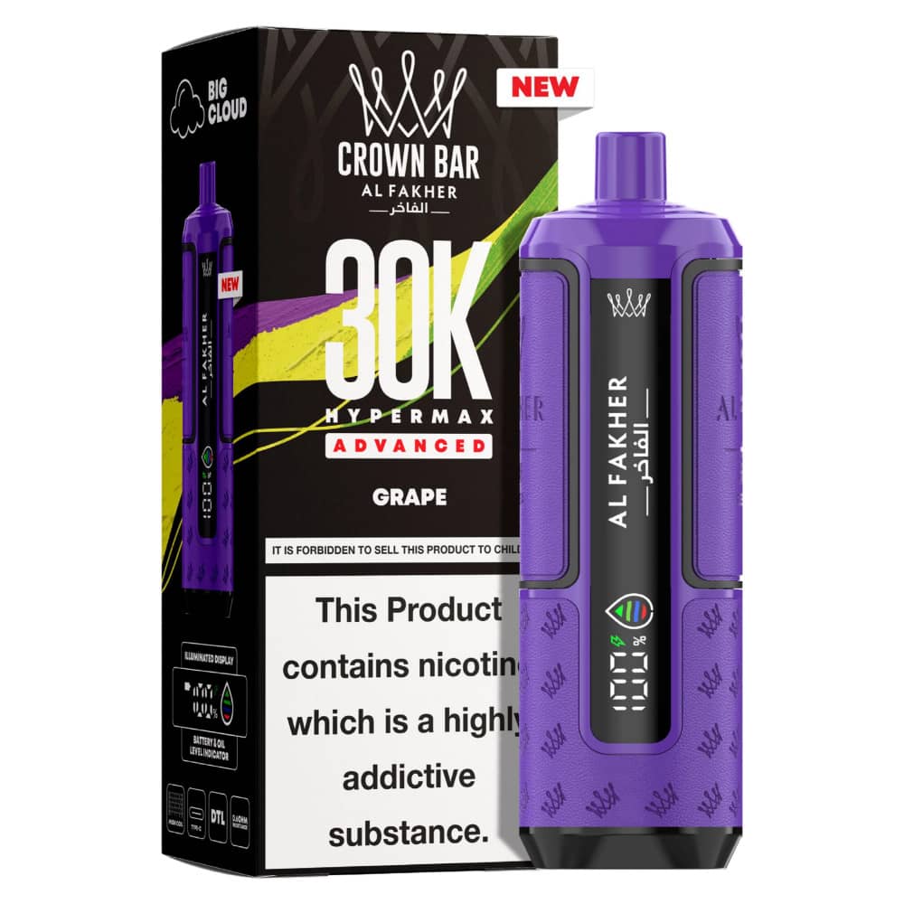 Al Fakher 30k Hypermax Prefilled Pod Kit Box of 5 Grape