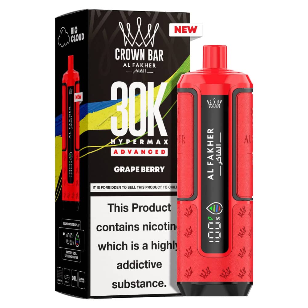 Al Fakher 30k Hypermax Prefilled Pod Kit Box of 5 Grape Berry