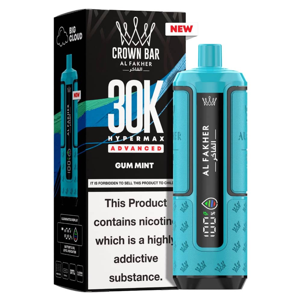 Al Fakher 30k Hypermax Prefilled Pod Kit Box of 5 Gum Mint