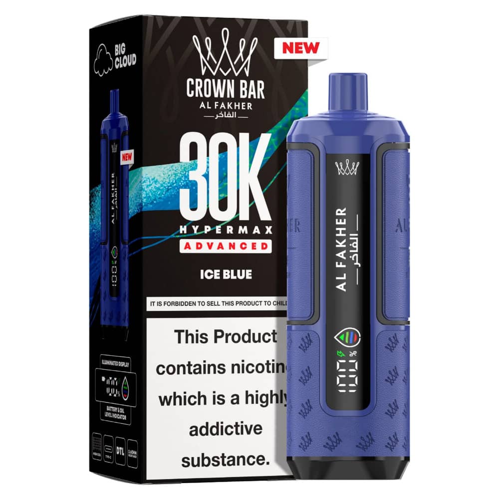 Al Fakher 30k Hypermax Prefilled Pod Kit Box of 5 Ice Blue