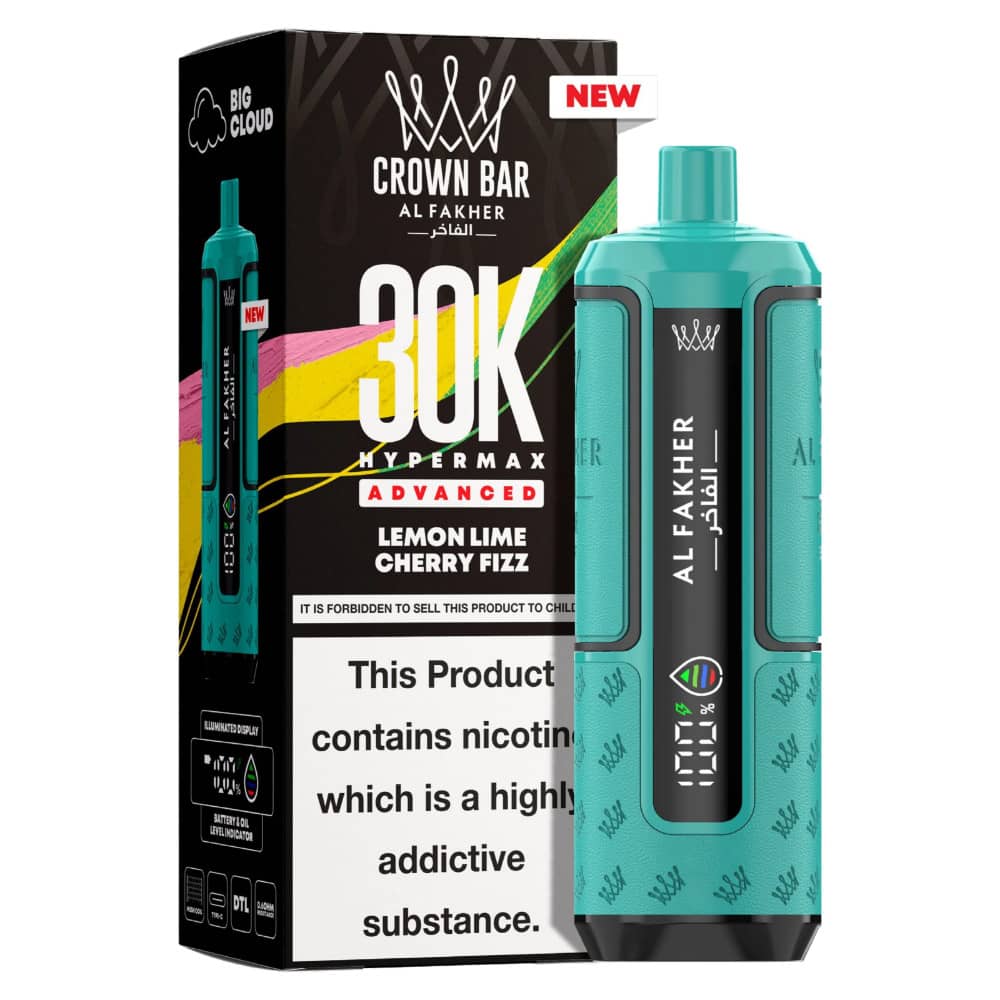 Al Fakher 30k Hypermax Prefilled Pod Kit Box of 5 Lemon Lime Cherry Fizz
