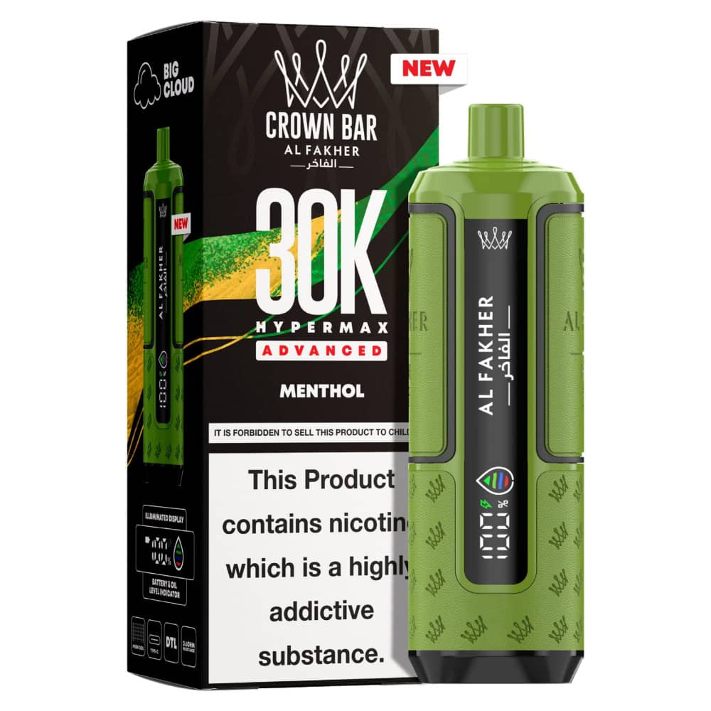 Al Fakher 30k Hypermax Prefilled Pod Kit Box of 5 Menthol