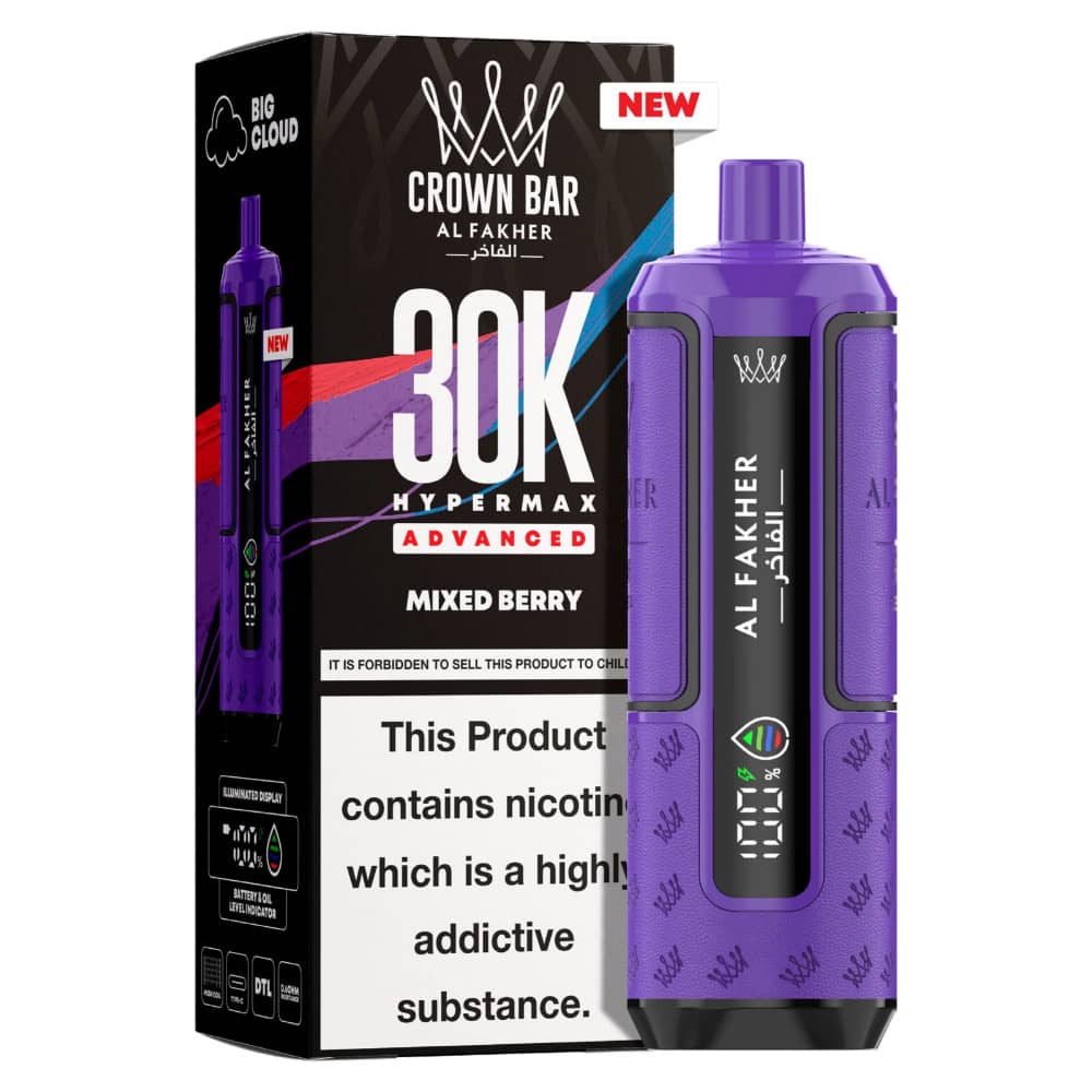 Al Fakher 30k Hypermax Prefilled Pod Kit Box of 5 Mixed Berry