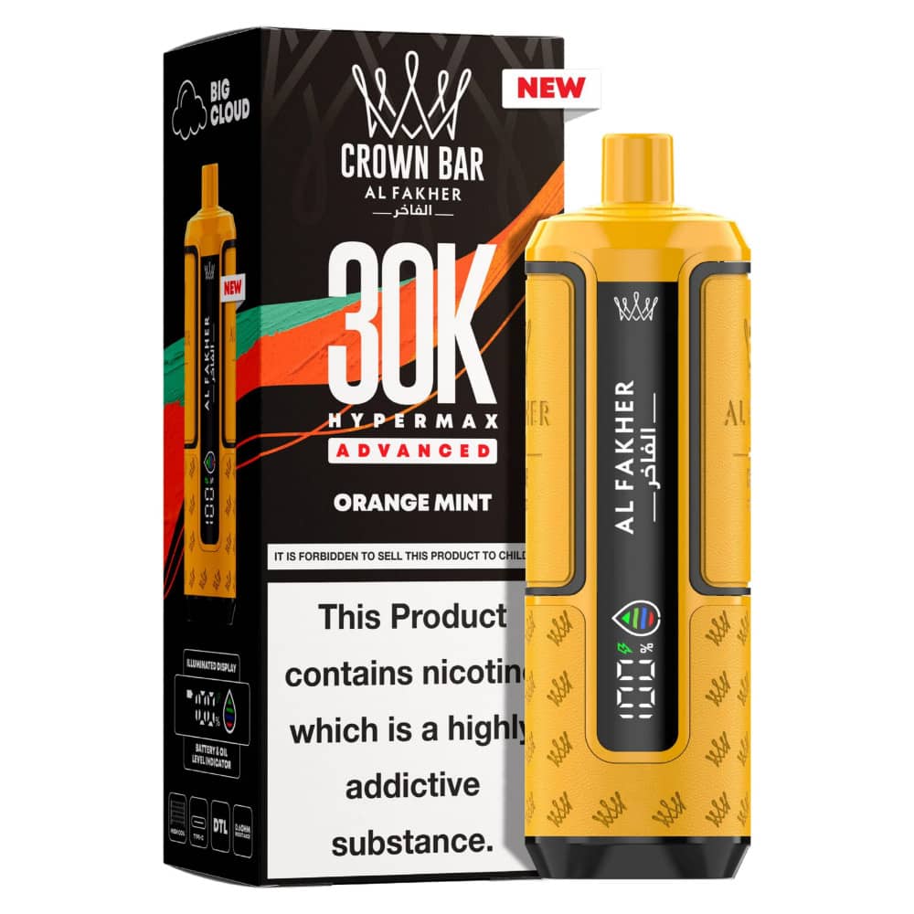 Al Fakher 30k Hypermax Prefilled Pod Kit Box of 5 Orange Mint