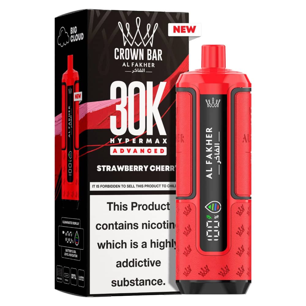Al Fakher 30k Hypermax Prefilled Pod Kit Box of 5 Strawberry Cherry