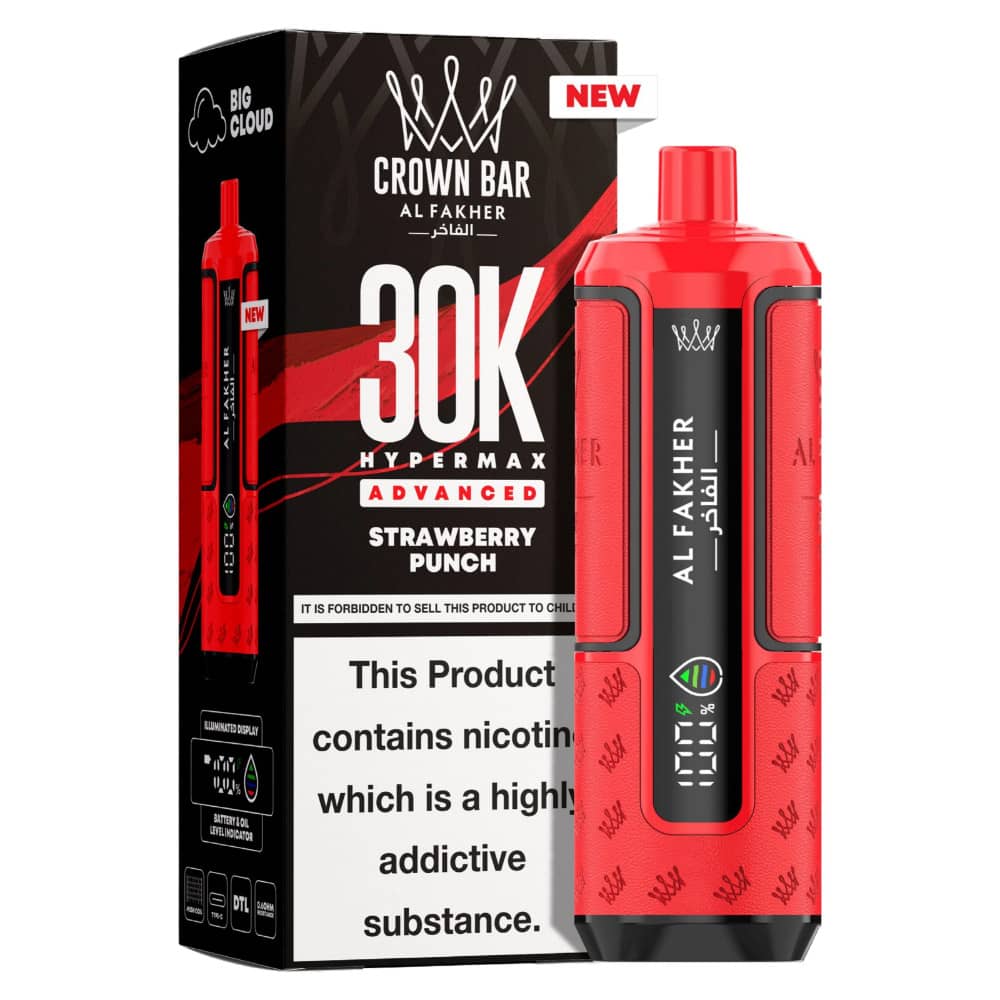 Al Fakher 30k Hypermax Prefilled Pod Kit Box of 5 Strawberry Punch