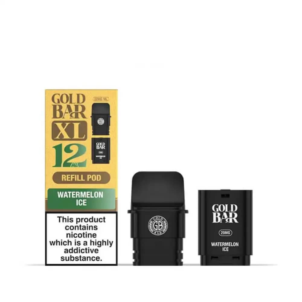 Gold Bar XL 10k Pods Pack of 5 Watermelon Ice