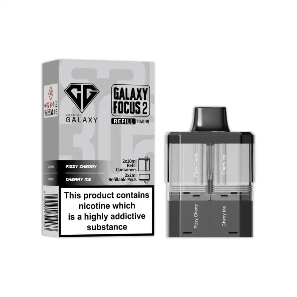 Crystal Galaxy Focus 6k Pods Pack of 5 Fizzy Cherry / Cherry Ice