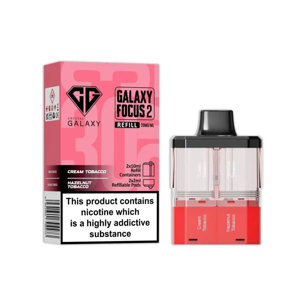 Crystal Galaxy Focus 6k Pods Pack of 5 Cream Tobacco / Hazelnut Tobacco