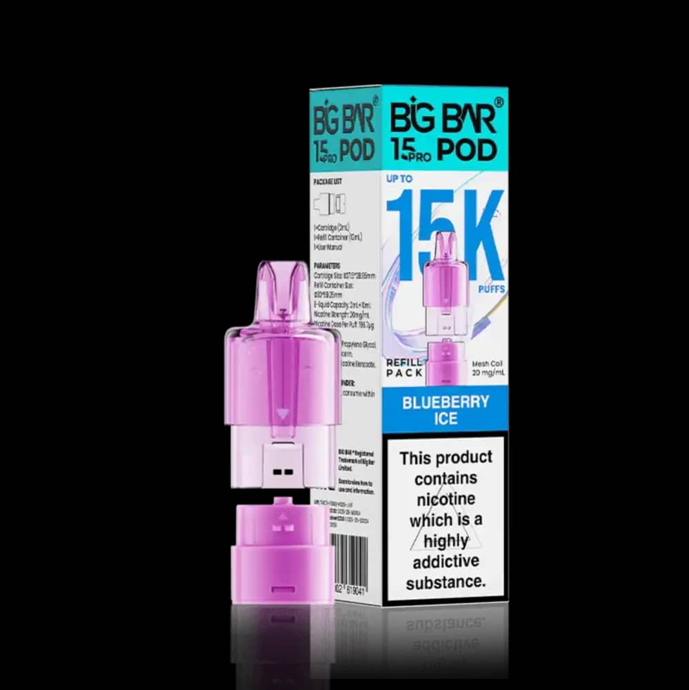 Big Bar Pro 15k Pods Pack of 5 Blueberry Ice