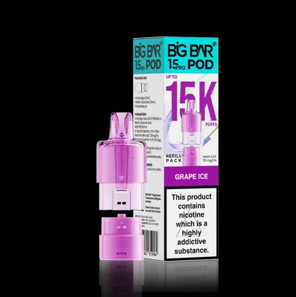 Big Bar Pro 15k Pods Pack of 5 Grape Ice