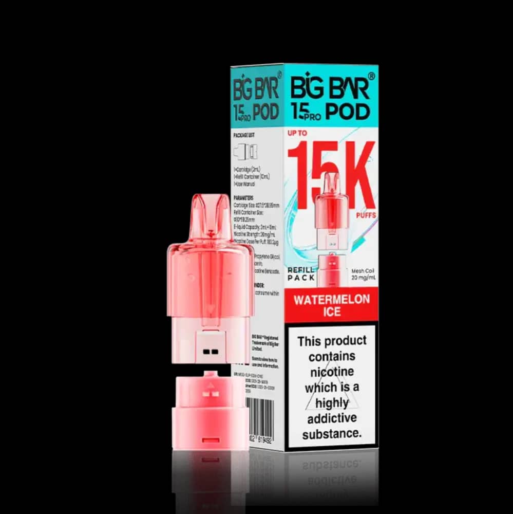 Big Bar Pro 15k Pods Pack of 5 Watermelon Ice