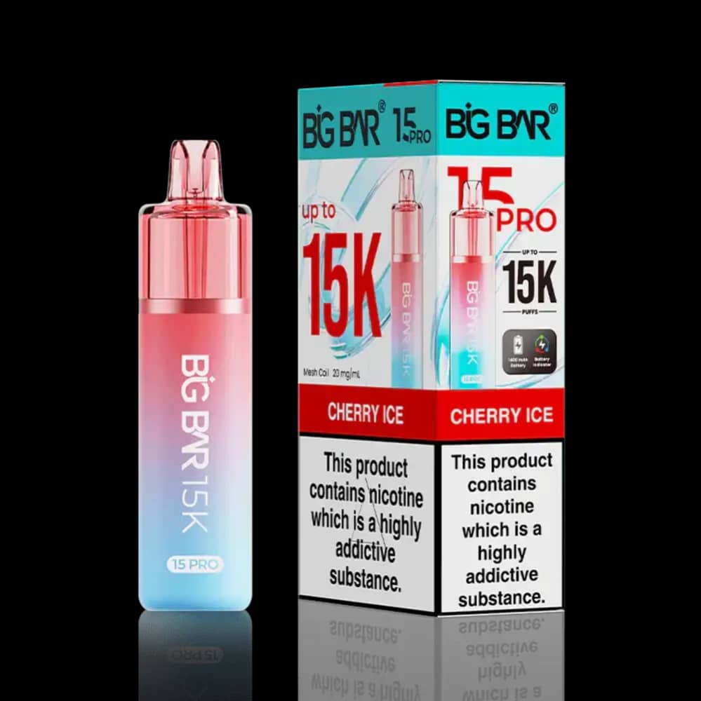 Big Bar Pro 15k Vape Kit Box of 5 Cherry Ice