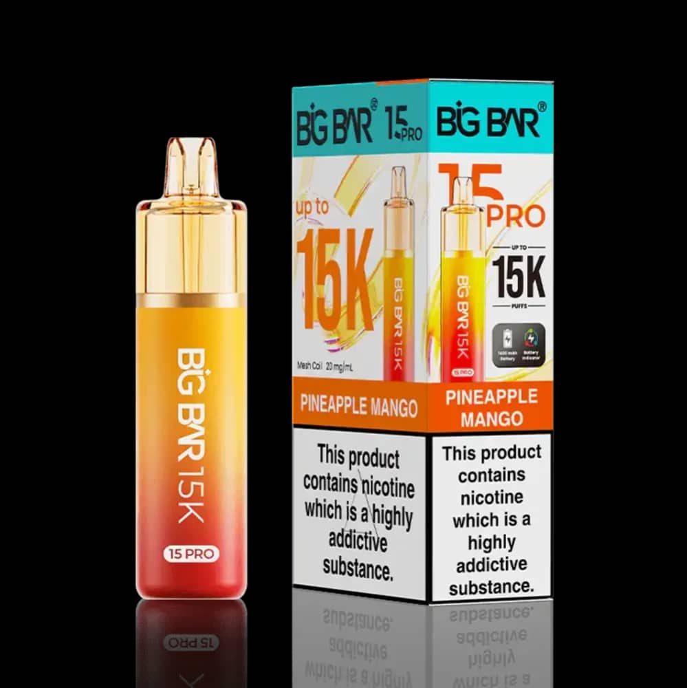 Big Bar Pro 15k Vape Kit Box of 5 Pineapple Mango