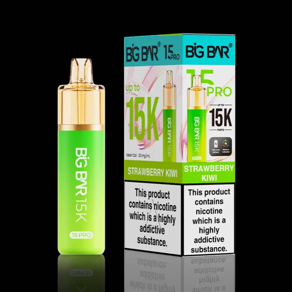 Big Bar Pro 15k Vape Kit Box of 5 Strawberry Kiwi