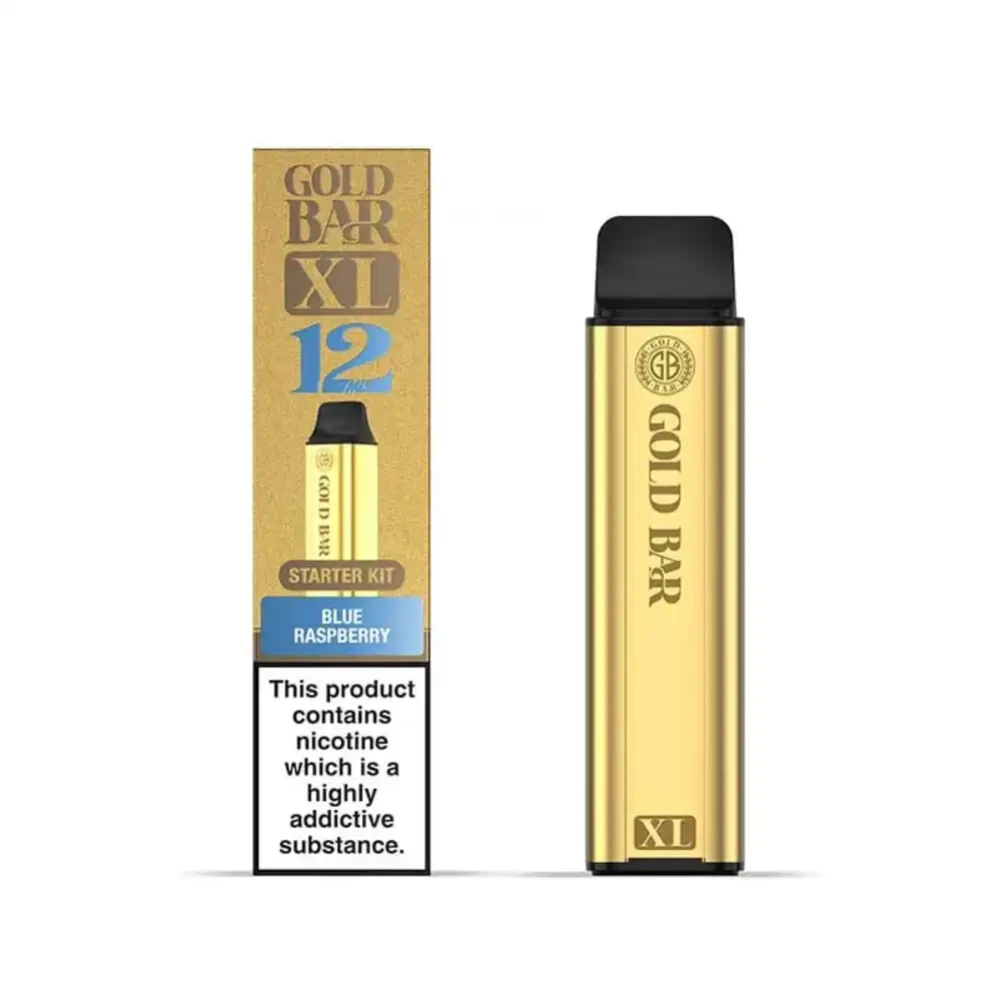 Gold Bar XL 10k Vape Kit Box of 5 Blue Raspberry