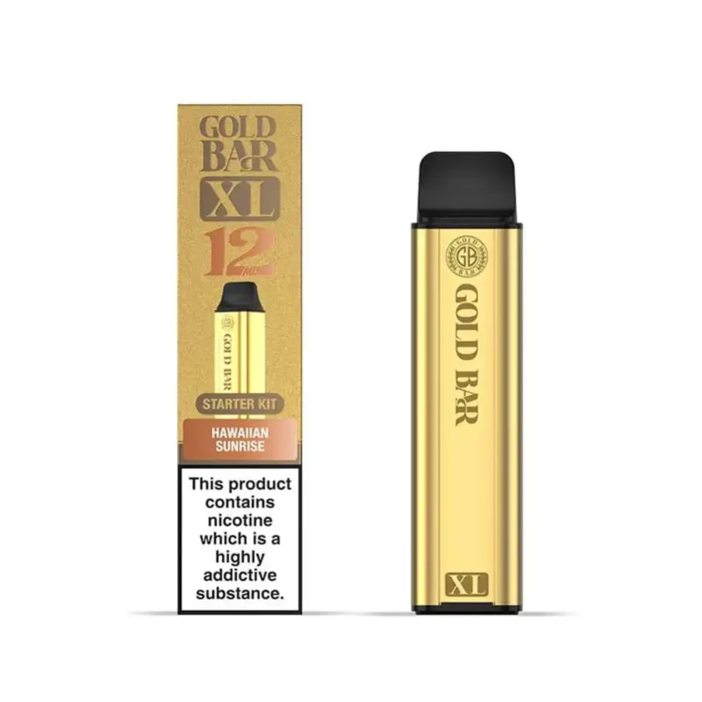 Gold Bar XL 10k Vape Kit Box of 5 Hawaiian Sunrise
