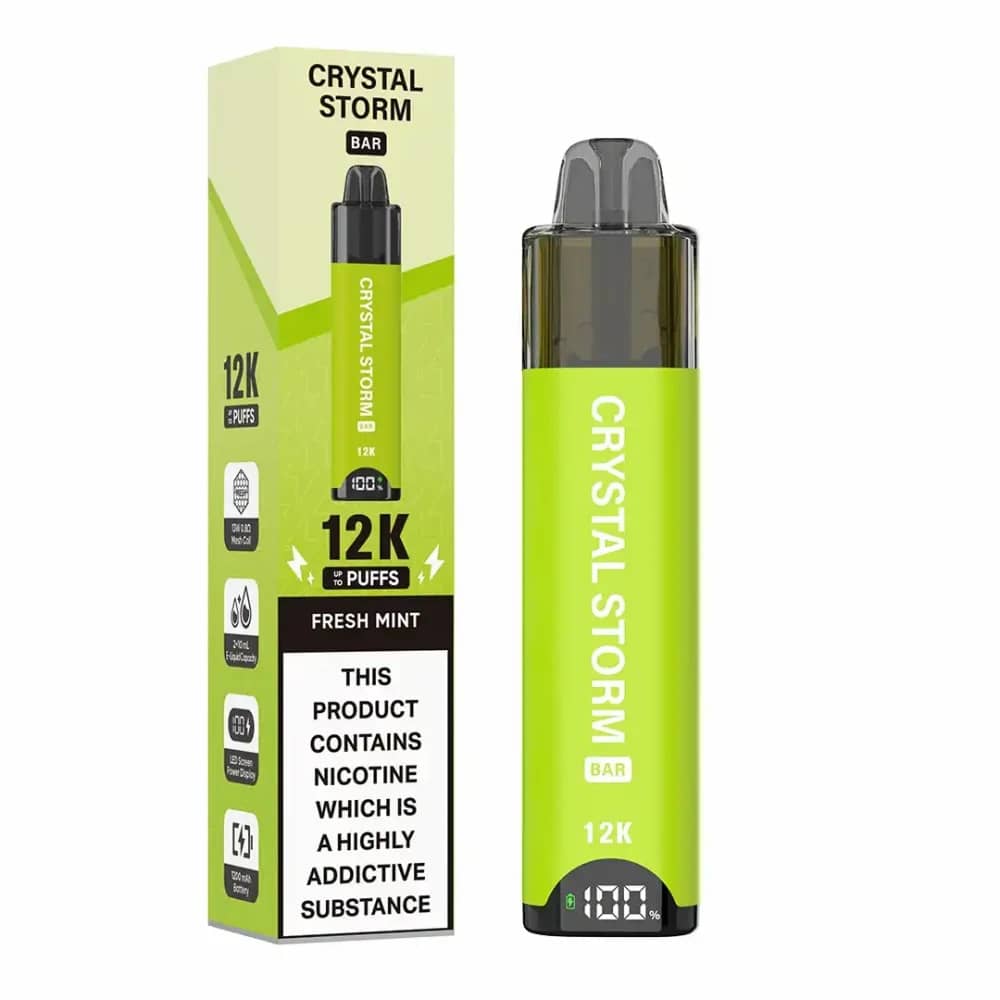 Crystal Strom Bar 12k Vape Kit Box of 5 Fresh Mint