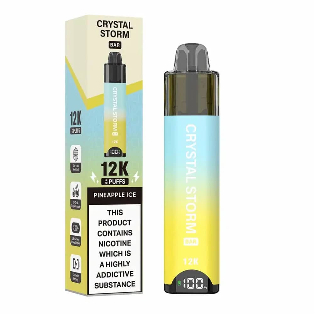 Crystal Strom Bar 12k Vape Kit Box of 5 Pineapple Ice