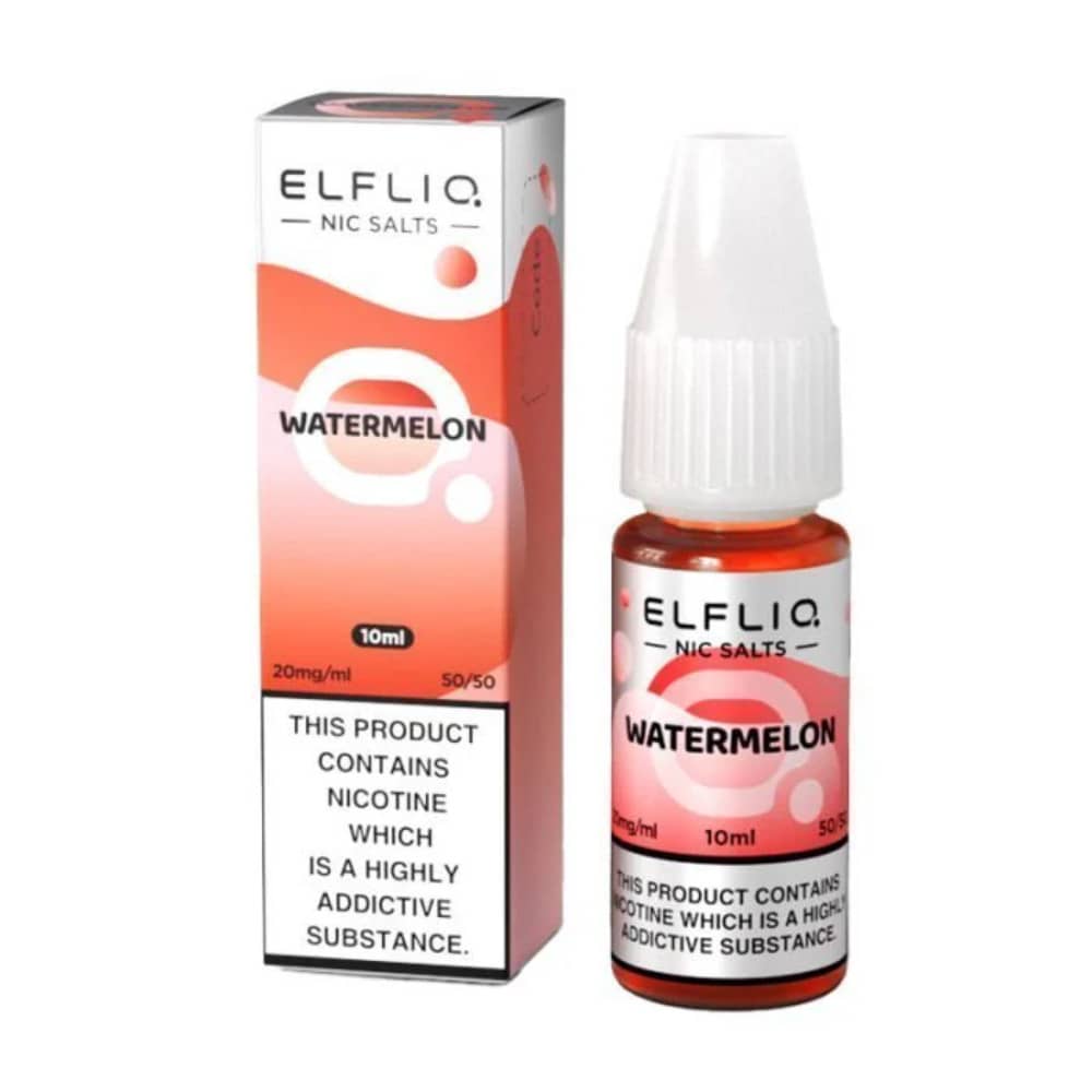 Elf Bar Elfliq Nic Salt E-Liquids 10ml Box of 10 Watermelon 20mg