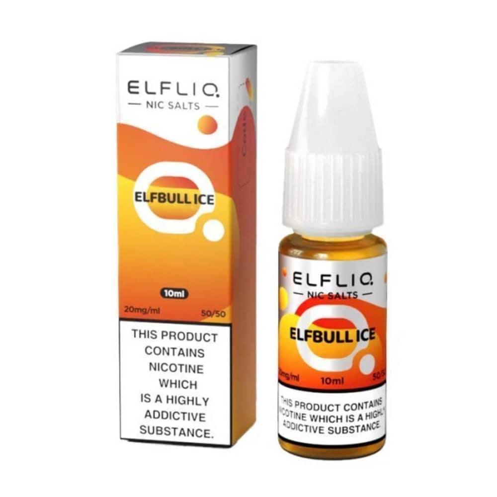 Elf Bar Elfliq Nic Salt E-Liquids 10ml Box of 10 Elfbull Ice 20mg